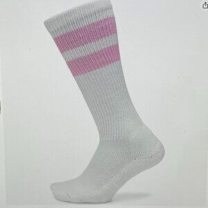 THORLOS OLD SCHOOL OVER THE CALF TUBE SOCKS UNISEX MEDIUM White Pink Retro